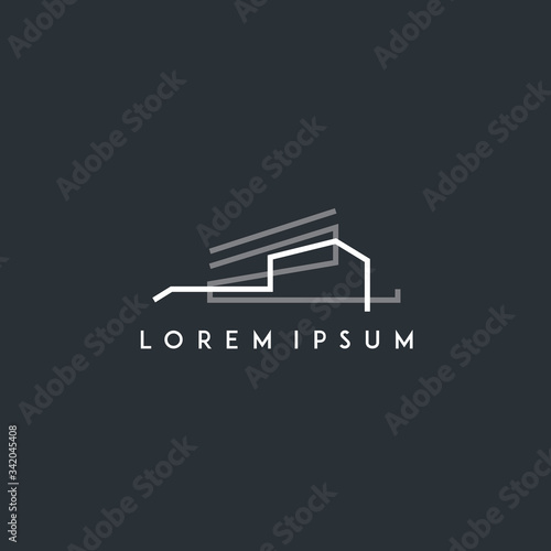 architect, architecture, home building logo. modern icon, template design