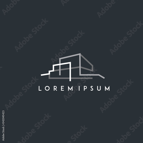 architect, architecture, home building logo. modern icon, template design