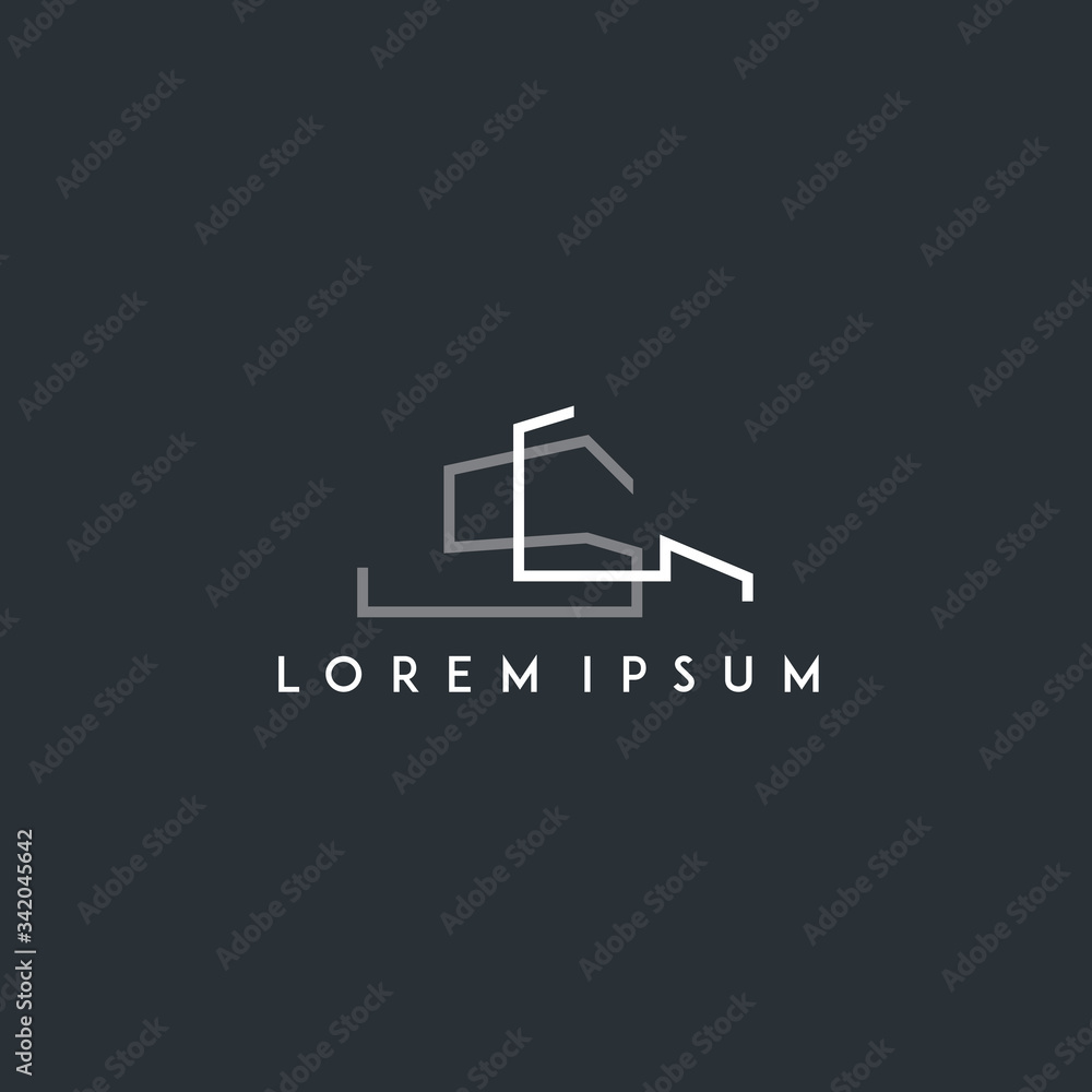 architect, architecture, home building logo. modern icon, template design