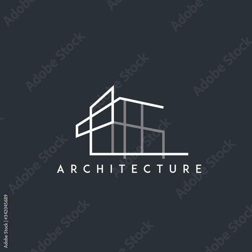 architect, architecture, home building logo. modern icon, template design