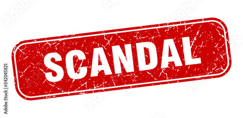 scandal stamp. scandal square grungy red sign