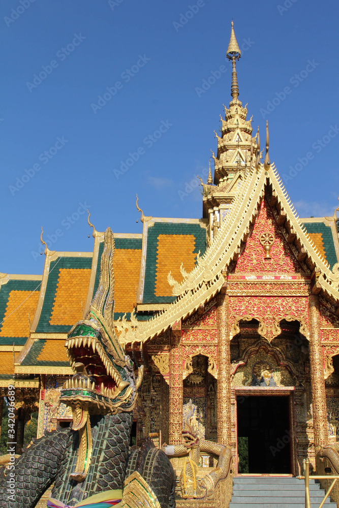 Church of Wat Phra Buddhabart Si Roy, Mae Rim District, Chiangmai province, Northern Thailand.