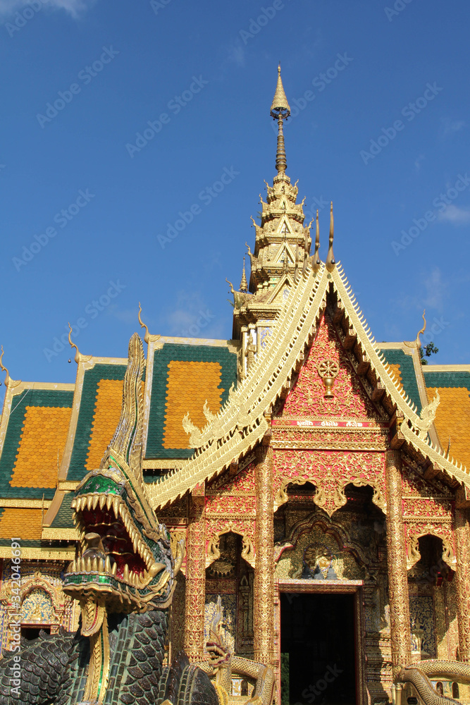 Fototapeta premium Church of Wat Phra Buddhabart Si Roy, Mae Rim District, Chiangmai province, Northern Thailand.