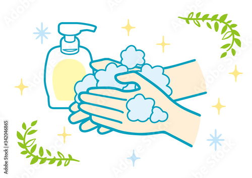 せっけんで手を洗おう