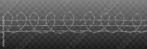 Realistic metal barbed wire for prison fence or gate security