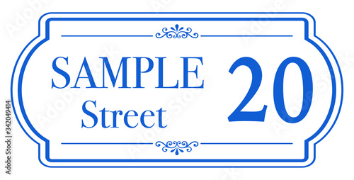 House numbers boards sign isolated, Vintage styled house nam eplate. frame border design.