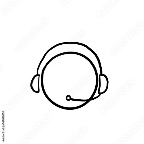 hand drawn telemarketers icon. Logo element illustration. telemarketers symbol design.doodle