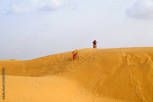 Cammelli nel deserto del Thar in Rajasthan  © monthss