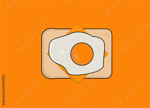 Bread egg vector illustration