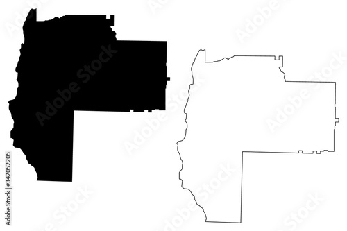 Early County, Georgia (U.S. county, United States of America,USA, U.S., US) map vector illustration, scribble sketch Early map photo