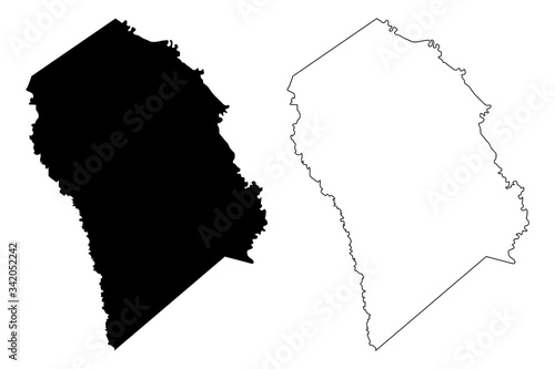 Effingham County, Georgia (U.S. county, United States of America,USA, U.S., US) map vector illustration, scribble sketch Effingham map photo