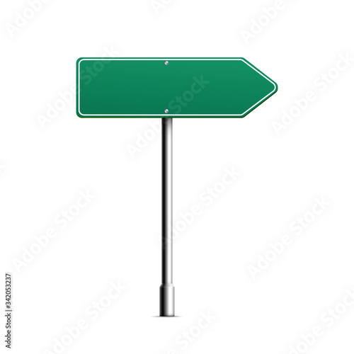 Direction pointing arrow sign, realistic vector mockup illustration isolated.