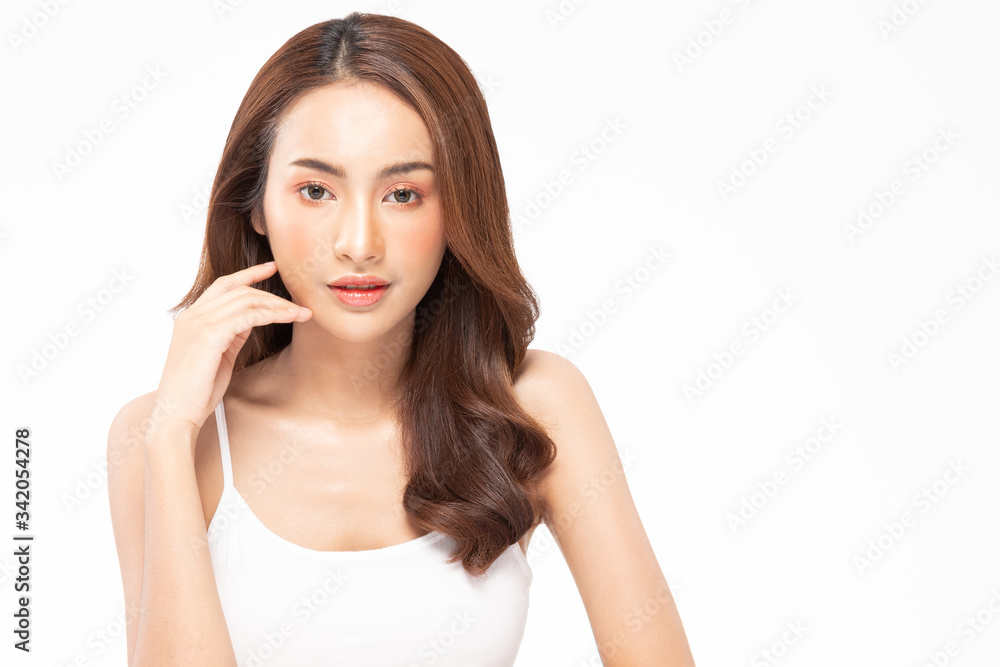 Beauty asian women portrait face with natural skin and skin care healthy hair and skin close up face beauty portrait.Beauty Concept. Beauty asian women portrait face with natural skin and skin care healthy hair and skin close up face beauty portrait.Beauty Concept.