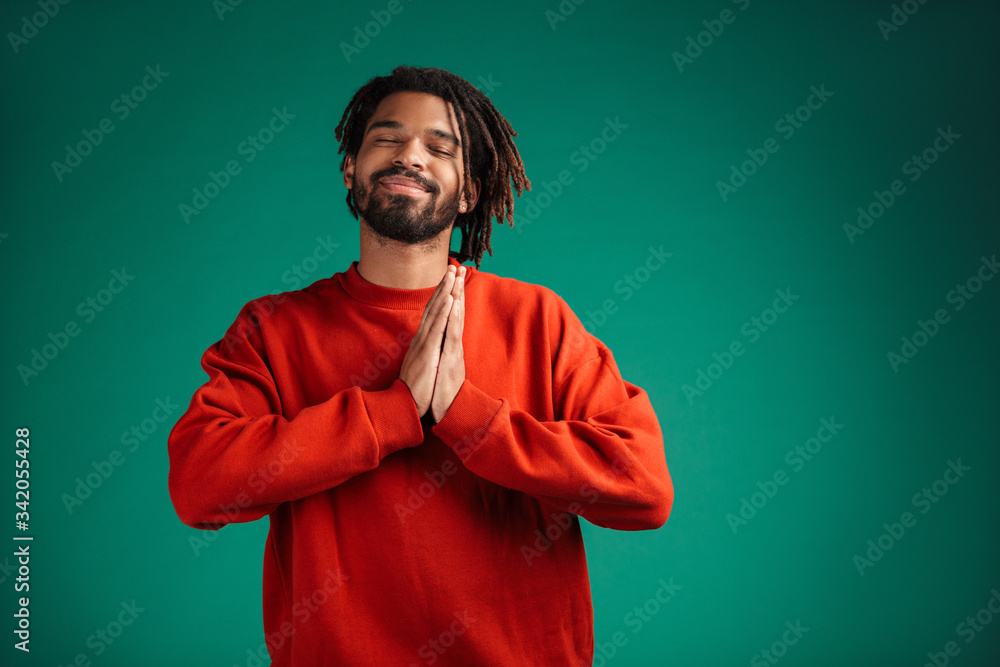 Portrait of a young african man wearing pullover Portrait of a young african man wearing pullover