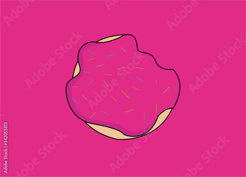 vector illustration of a doughnut
