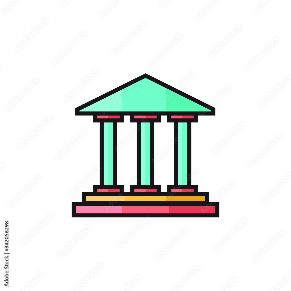 museum icon vector illustration filled outline museum icon vector illustration filled outline