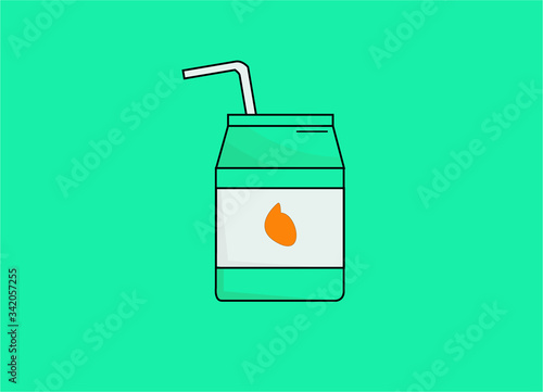 vector illustration of milk drink
