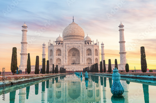 Taj Mahal in India without people, Agra