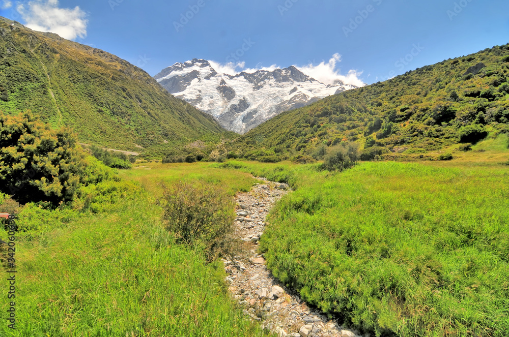 Mount Cook National Park in the South Island of New Zealand
