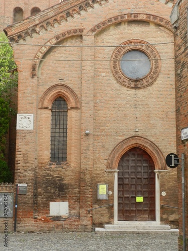 Ferrara, Italy, Church of San Gregorio Magno, Facade Detail