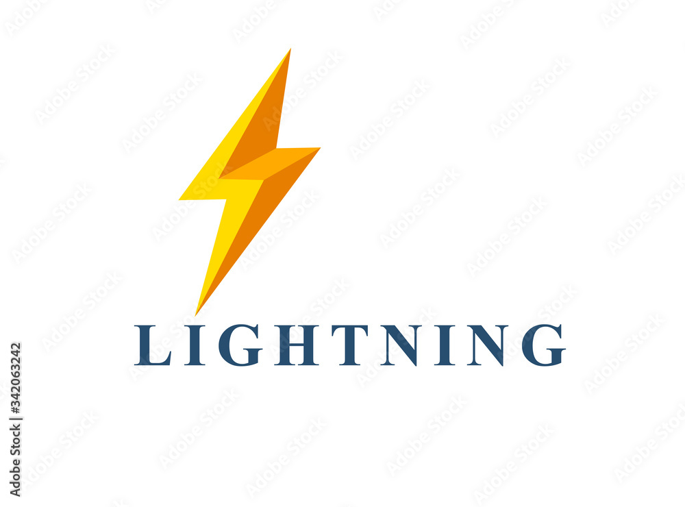 Lightning bolt yellow vector simple flat sign isolated on white, energy or brainstorming concept, bright idea. Lightning bolt yellow vector simple flat sign isolated on white, energy or brainstorming concept, bright idea.