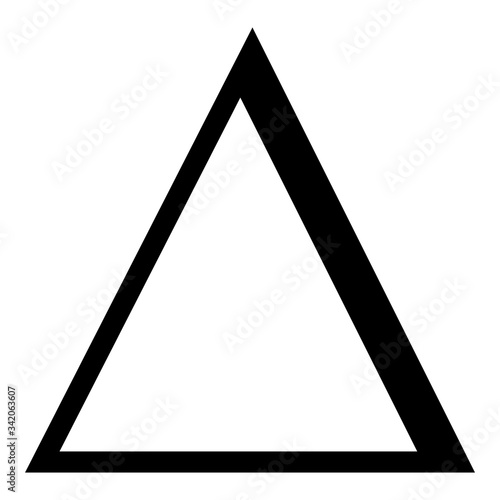 Delta greek symbol capital letter uppercase font icon black color vector illustration flat style image photo