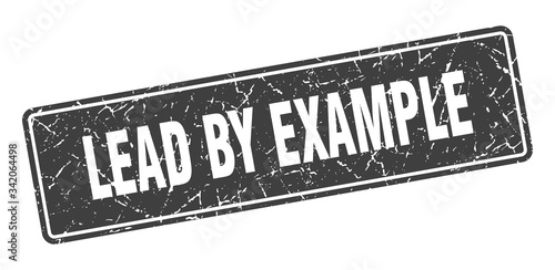 lead by example stamp. lead by example vintage black label. Sign