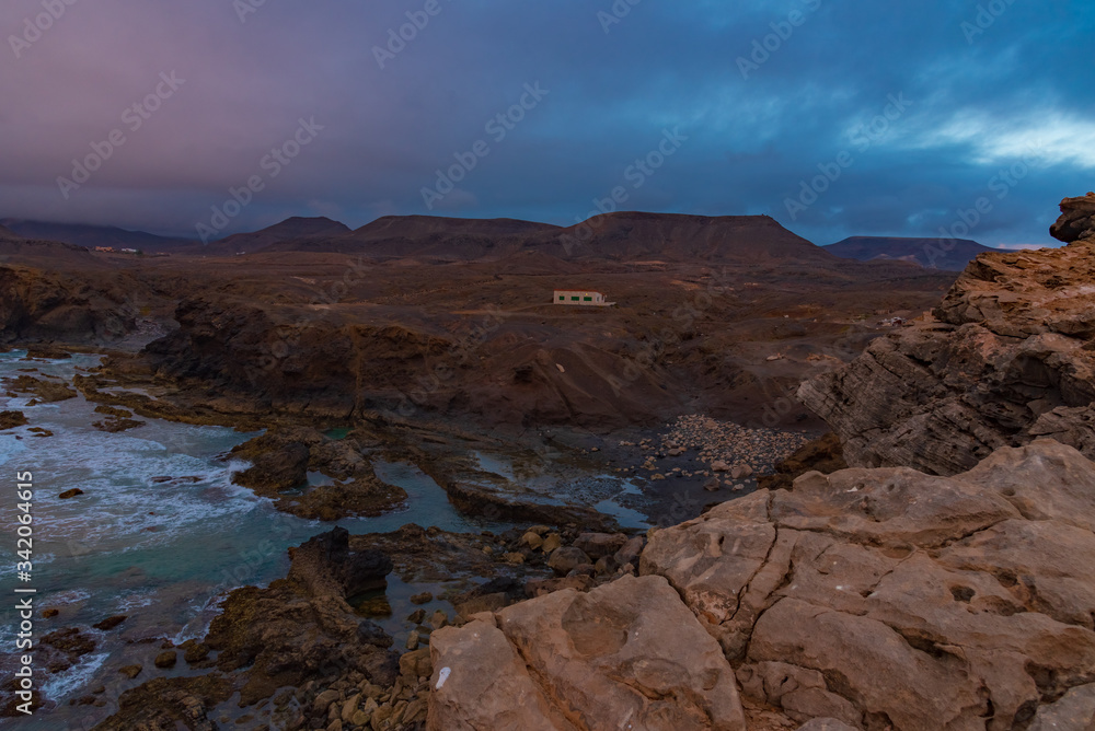 ocean sunset on the cliff