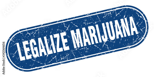 legalize marijuana sign. legalize marijuana grunge blue stamp. Label