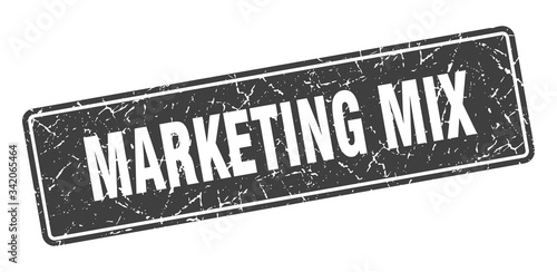 marketing mix stamp. marketing mix vintage black label. Sign