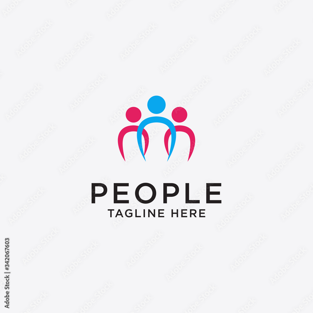 simple group vector symbol.Minimalist creative people logo icon design modern style illustration simple group vector symbol.Minimalist creative people logo icon design modern style illustration