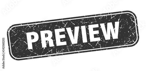 preview stamp. preview square grungy black sign