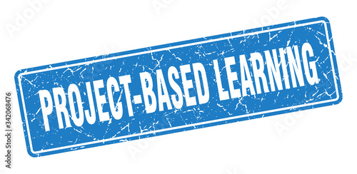 project-based learning stamp. project-based learning vintage blue label. Sign photo