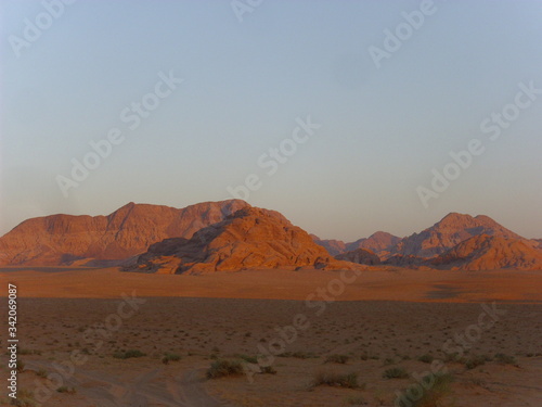 sunset in the desert