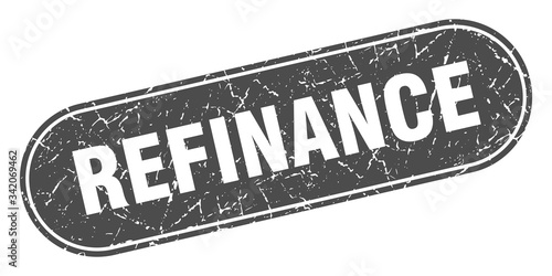refinance sign. refinance grunge black stamp. Label