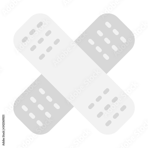 Fabric Strip Bandage vector color icon design, hypoallergenic first aid Adhesive bandage concept, small medical dressing on white background, 