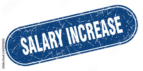 salary increase sign. salary increase grunge blue stamp. Label
