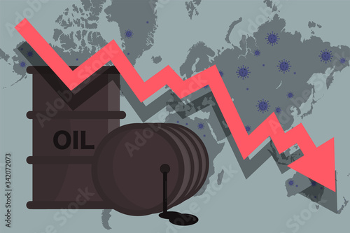 crude oil price down with coronavirus spreading around the world