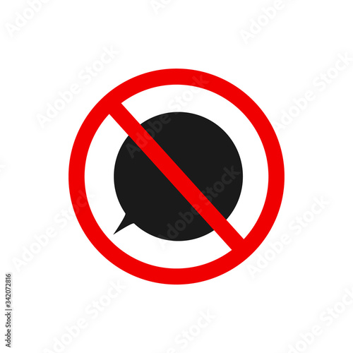 No message vector icon illustration isolated on a white background.