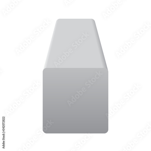 Metal or steel rod bar vector icon. Square profile section shape. That alloy of iron from steel production industry and metallurgy. For sawing, turning, milling, drilling and grinding to product.