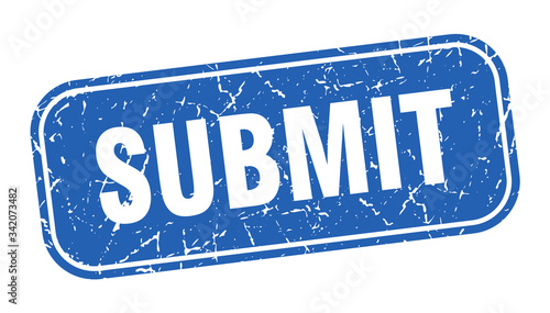 submit stamp. submit square grungy blue sign