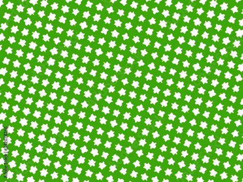 White polygons on a green background. Regularly repeating polygons. Modern design in bright white and green.   