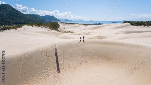 Aerial view of the Siri   dunes in Garopaba. Beautiful dunes in Santa Catarina  Brazil
