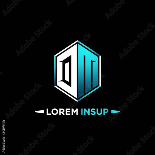 OM initial hexagon logo monogram designs modern templates .