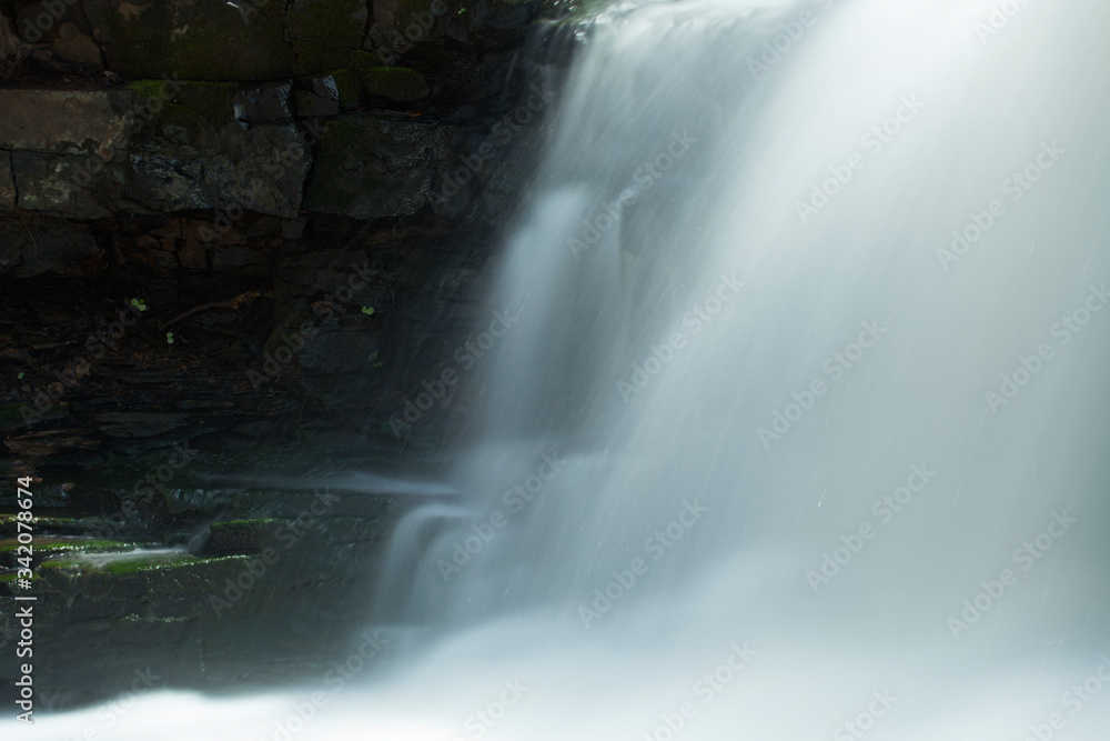Silky water in fragment of Dividend Falls in Rocky Hill. Silky water in fragment of Dividend Falls in Rocky Hill.