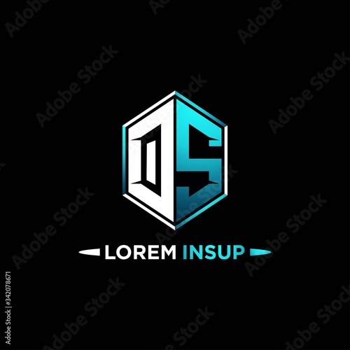 OS initial hexagon logo monogram designs modern templates .