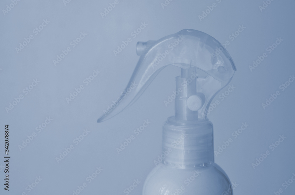 Spraying antibacterial disinfectant, hand sanitizer spray, infection control concept. Sanitizer for the prevention of Coronavirus or Covid-19, influenza. Spraying antibacterial disinfectant, hand sanitizer spray, infection control concept. Sanitizer for the prevention of Coronavirus or Covid-19, influenza.