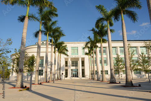 HOMESTEAD, FLORIDA, USA - APRIL 29, 2018: View of City Hall