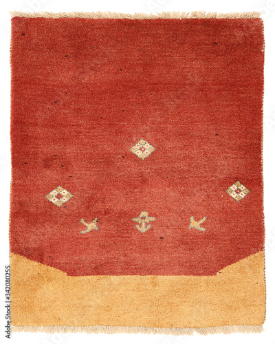 Old and modern Persian Colourful Arabesque and handmade carpet, rug gelim, and Gabbeh with the pattern.