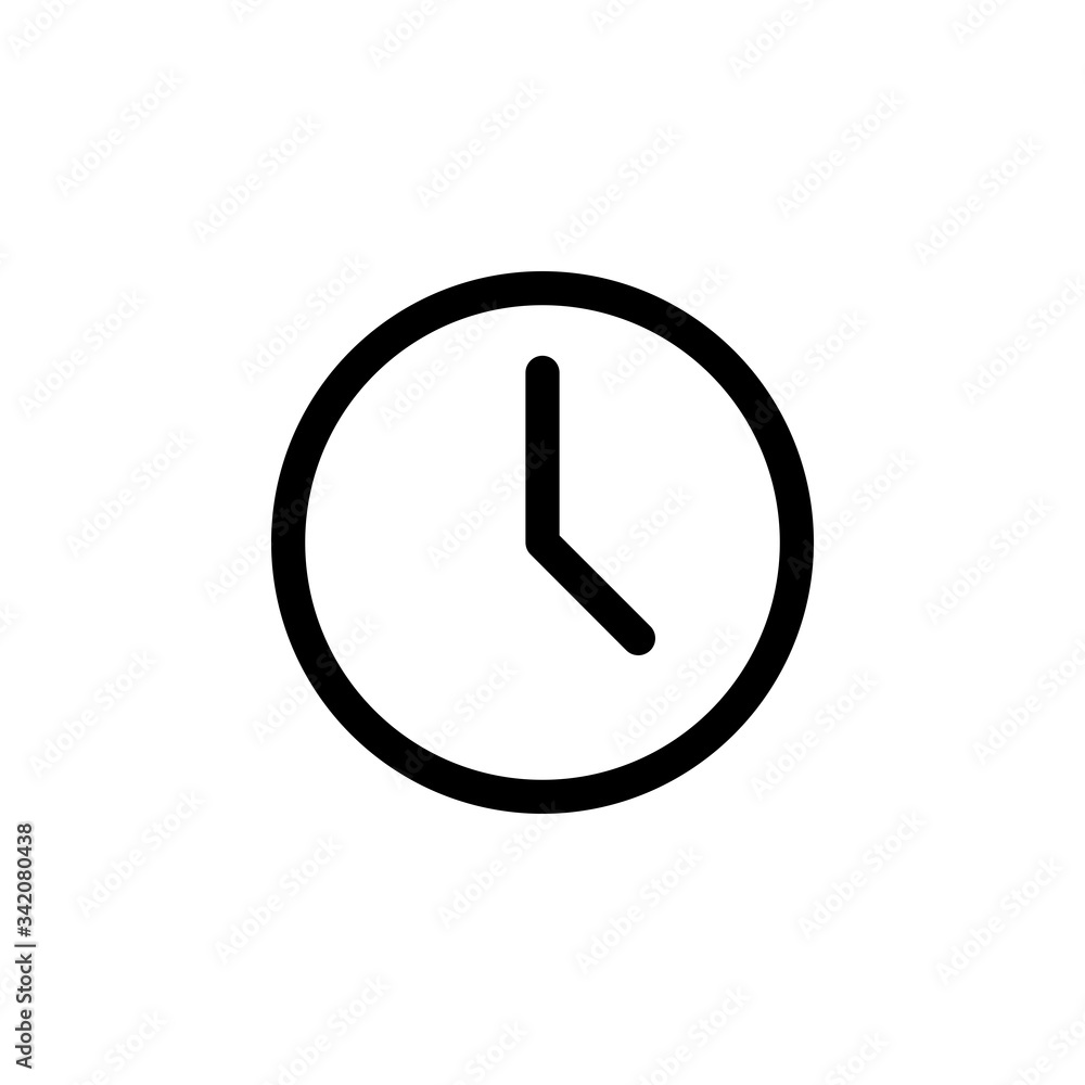 Clock User Interface Outline Icon Logo Vector Illustration
Clock User Interface Outline Icon Logo Vector Illustration